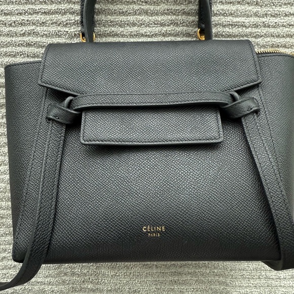 Celine Grained Calfskin Nano Belt Bag Black - Picture 1 of 15